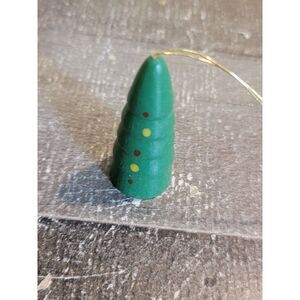 Vintage wooden pine tree xmas ornament decor